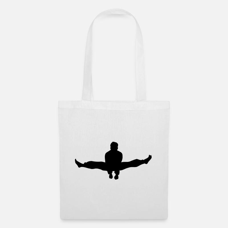 Karate oder Taekwondo Double Kick Schatten - Stoffbeutel - Weiß