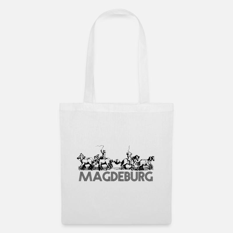 Magdeburg - Guericke Experiment - Stoffbeutel - Weiß