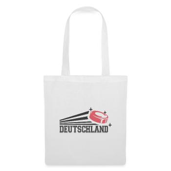 Deutschland Eishockey WM Puck Trikot Fan - Stoffbeutel - Weiß - Vorne