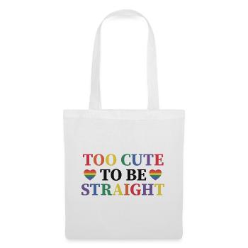 Too Cute To Be Straight Gay Pride Rainbow - Tote Bag - white - Front