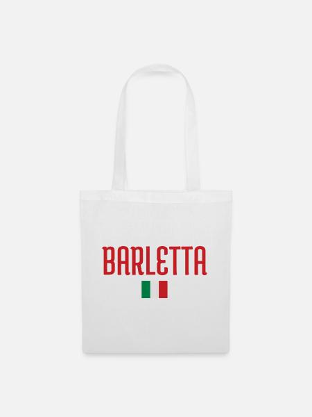Barletta-Italienisches Flaggendesign - Stoffbeutel - Weiß
