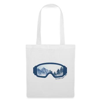 À travers les yeux d’un skieur - le ski alpin - Sac en tissu - blanc - Devant