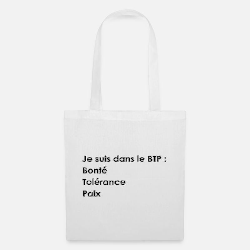 Ich bin in der Baubranche tätig - Stoffbeutel - Weiß