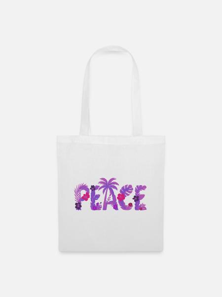 Tropical Peace - Stoffbeutel - Weiß