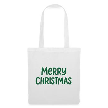 Merry Christmas Weihnachten - Stoffbeutel - Weiß - Vorne