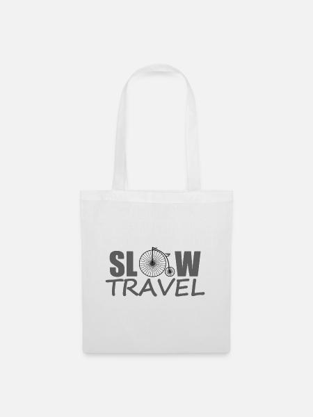 SLOW TRAVEL - Stoffbeutel - Weiß