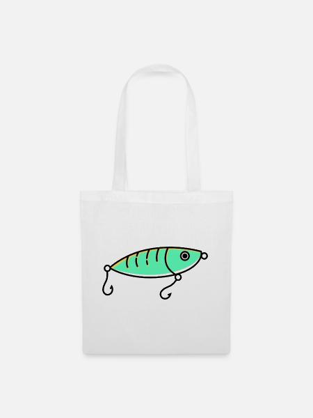 Angelhaken angler icon - Stoffbeutel - Weiß