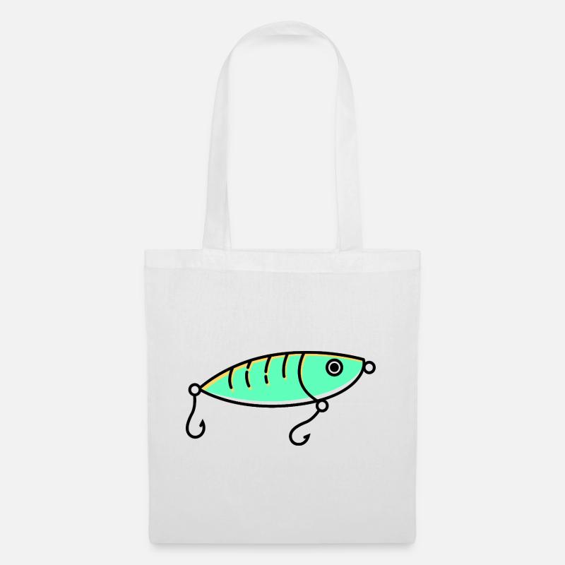 Angelhaken angler icon - Stoffbeutel - Weiß