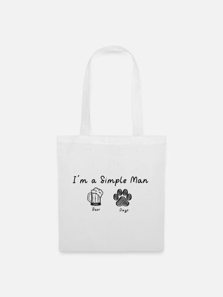 I am a simple Man - Stoffbeutel - Weiß
