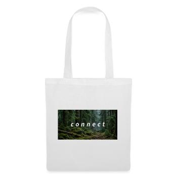 T-Shirt mit Wald-Design: CONNECT - Stoffbeutel - Weiß - Vorne
