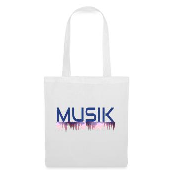 Musik Drip Neon Logo - Stoffbeutel - Weiß - Vorne