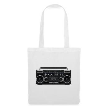 80s Boombox - Stoffbeutel - Weiß - Vorne