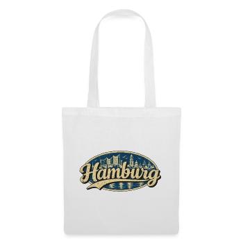 Hamburg Vintage Stadtmotiv - Stoffbeutel - Weiß - Vorne
