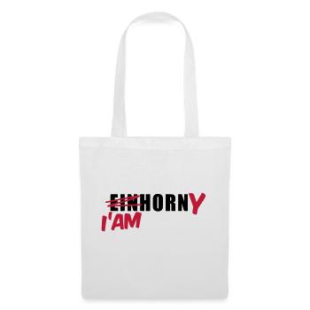 Mallorca T-Shirt Einhorn I'am Horny Shirt - Stoffbeutel - Weiß - Vorne