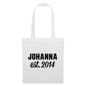 Johanna est 2014 - Stoffbeutel - Weiß - Vorne