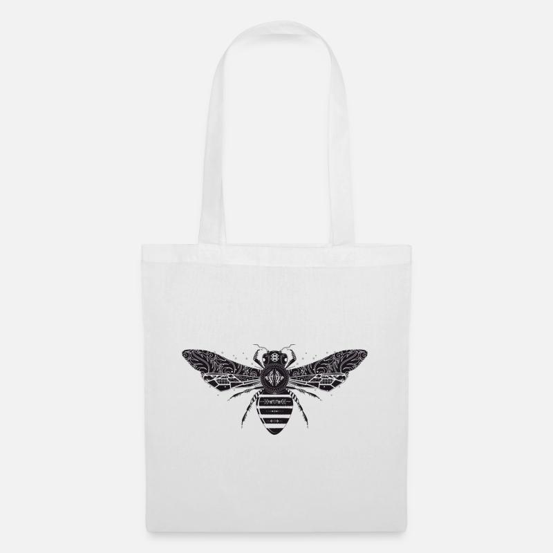 artfully designed bee - Tote Bag - white