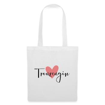 Coeur de demoiselle d'honneur - Sac en tissu - blanc - Devant