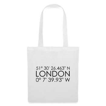 Coordonnées de Londres - Sac en tissu - blanc - Devant
