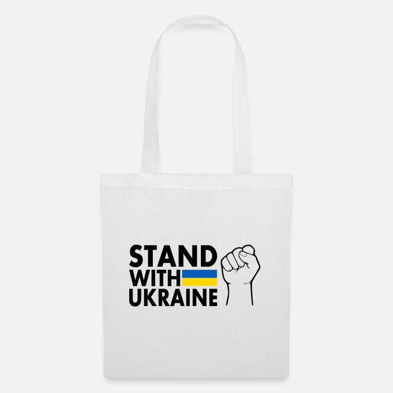 stand with ukraine - Stoffbeutel - Weiß