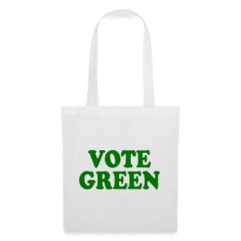 Vote green - Stoffbeutel - Weiß - Vorne