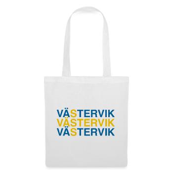 VÄSTERVIK Sweden Sverige Schweden Flagge - Stoffbeutel - Weiß - Vorne