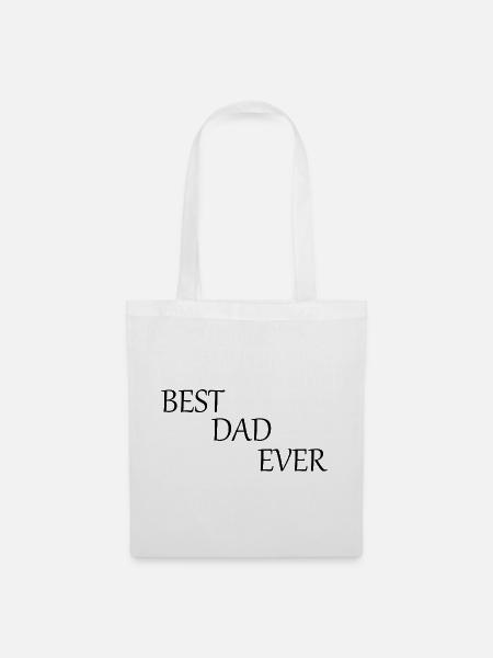 Vatertag 2026 Geschenk Papa Vater best dad ever - Stoffbeutel - Weiß