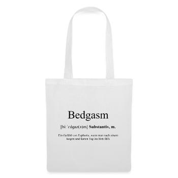 Bedgasm Definition Dictionary - Stoffbeutel - Weiß - Vorne