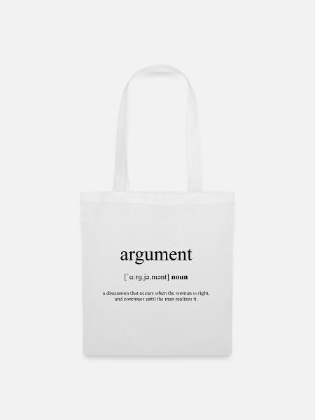 Argument Definition Dictionary - Stoffbeutel - Weiß