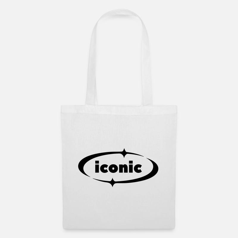 Iconic Spark – Y2K Text Design with Star Accents - Tote Bag - white