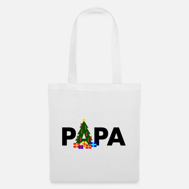 Papa Weihnachtsbaum - Stoffbeutel - Weiß