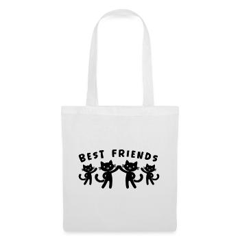 Beste Freunde Katzen - Stoffbeutel - Weiß - Vorne