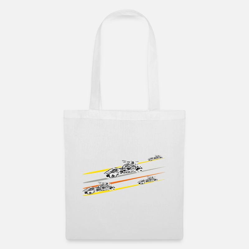 Motorrad Chopper - Stoffbeutel - Weiß
