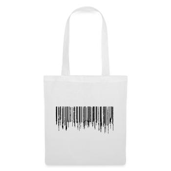 Code-barres - Noir - Sac en tissu - blanc - Devant