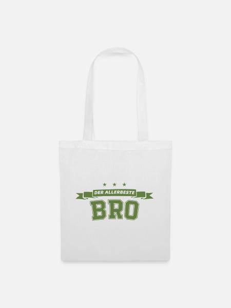 Der Allerbeste Bro - Stoffbeutel - Weiß