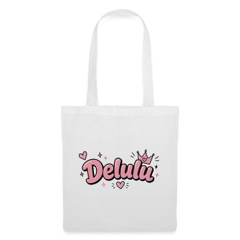 Delulu – Pink Gen Z Statement - Stoffbeutel - Weiß - Vorne