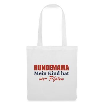 Hundemama – Mein Kind hat vier Pfoten - Stoffbeutel - Weiß - Vorne
