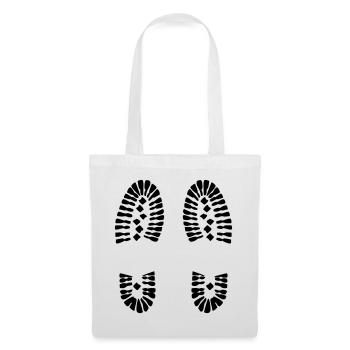 Empreintes de pas (V) - Sac en tissu - blanc - Devant
