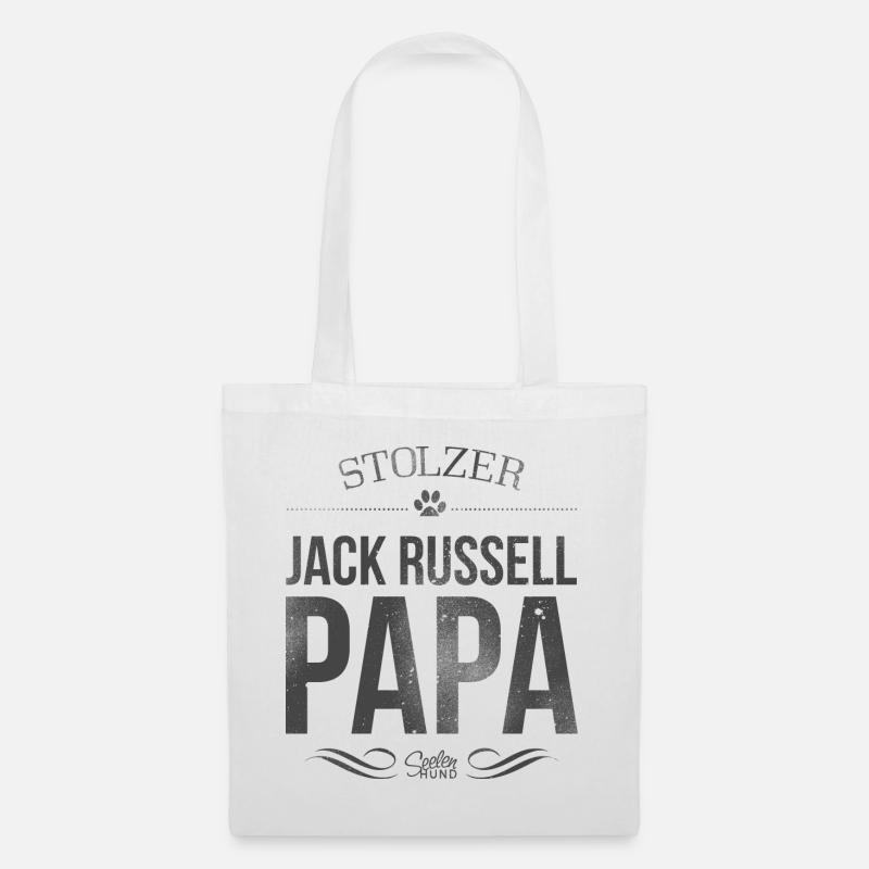 Stolzer Jack Russel Terrier-Papa - Stoffbeutel - Weiß