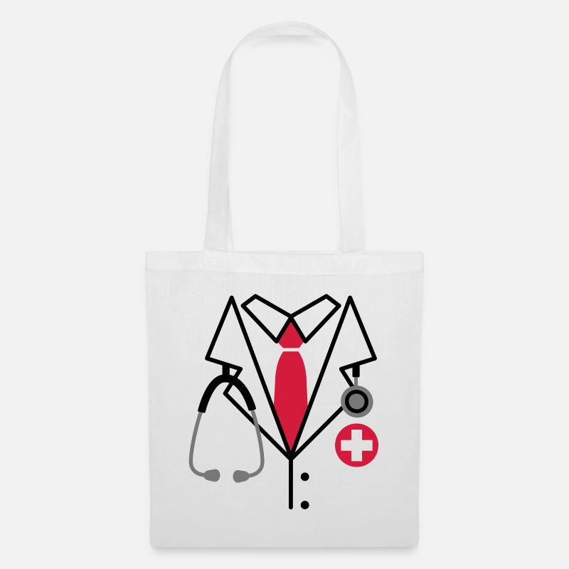 Doktor, Doktor Kostüm - Stoffbeutel - Weiß