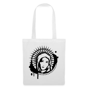 Holy Mary portrait graffiti stencil - Tote Bag - white - Front