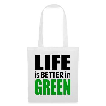 La vie est meilleure chez Green Gardener Fleuriste - Sac en tissu - blanc - Devant