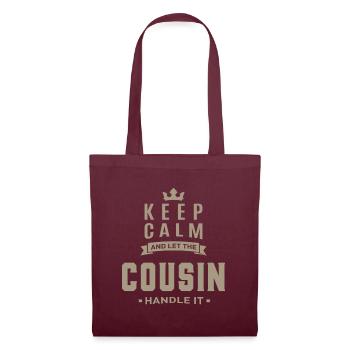 Gardez votre calme cousin - Sac en tissu - bordeaux - Devant