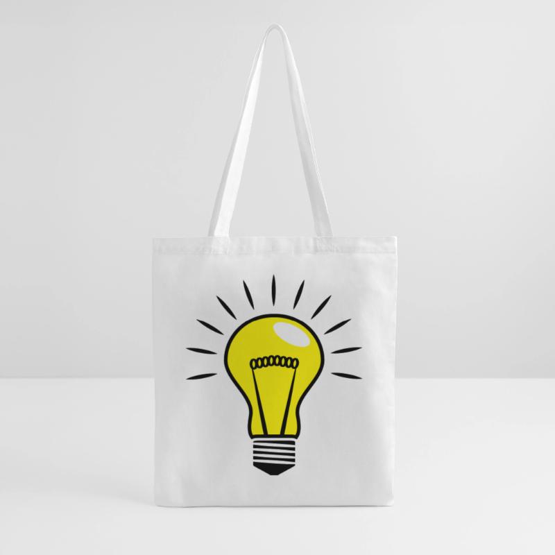 Light bulb Comic Vector 3 Color customizable Tote Bag
