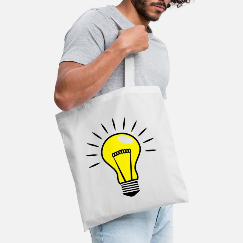 Light bulb Comic Vector 3 Color customizable Tote Bag