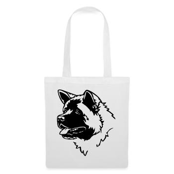 American Akita Tête - Sac en tissu - blanc - Devant
