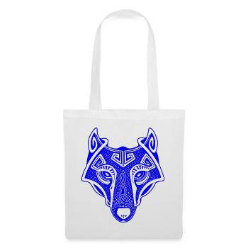 Viking Wolf blau transparent - Stoffbeutel - Weiß - Vorne