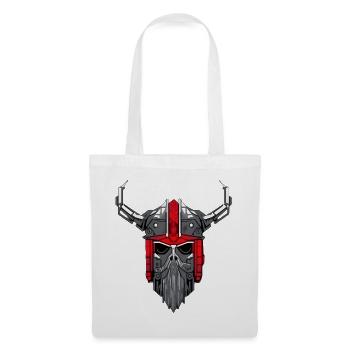 Cyborg Viking Skull - Stoffbeutel - Weiß - Vorne