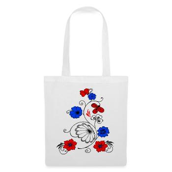 Flower vine with butterfly - Tote Bag - white - Front