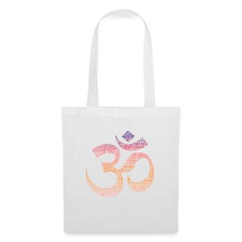 Yoga, Om, Namaste,Vintage - Stoffbeutel - Weiß - Vorne