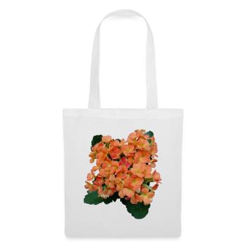 FLEURS PRINTANIÈRES (orange) - Sac en tissu - blanc - Devant